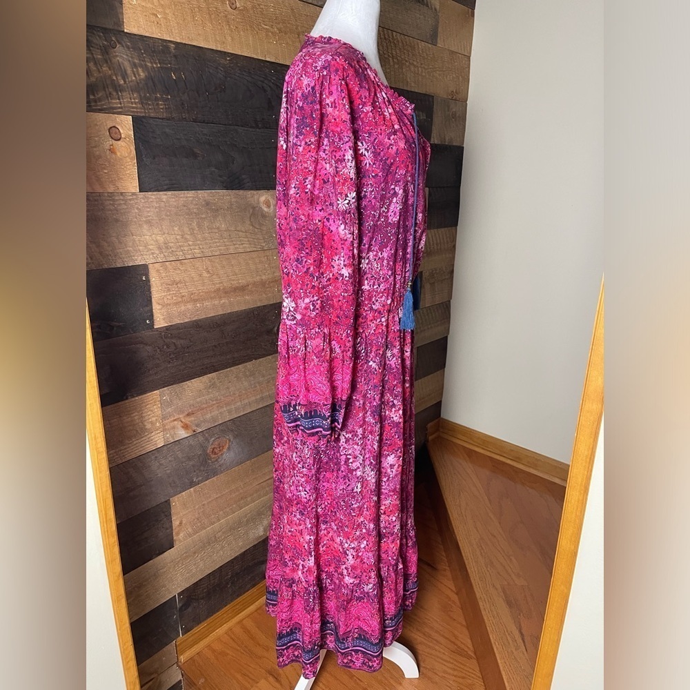 FRYE AND CO Pink Floral Tie Front Sundress, Size XXL - Picture 7 of 14
